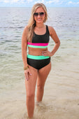 Shades of Summer Two Piece Swimsuit- Black - Jess Lea Boutique