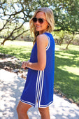 Sideline Tunic Biker Set- Blue - Jess Lea Boutique