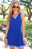 Sideline Tunic Biker Set- Blue - Jess Lea Boutique