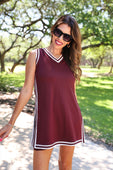 Sideline Tunic Biker Set- Maroon - Jess Lea Boutique