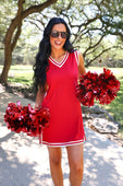 Sideline Tunic Biker Set- Red - Jess Lea Boutique