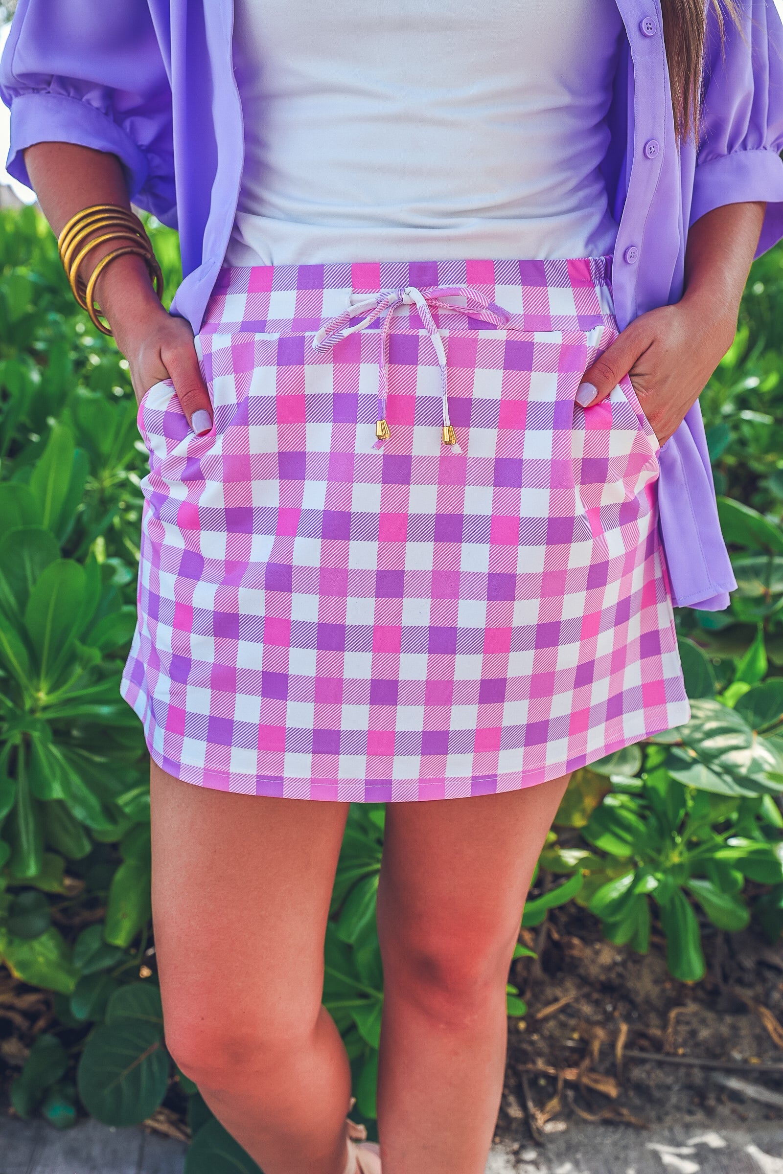 Sweet Beginnings Gingham Skort