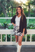 Sloane Button Up Top- Chocolate - Jess Lea Boutique