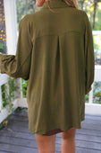 Sloane Button Up Top- Olive - Jess Lea Boutique