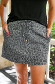Smokey Leopard Skort - Jess Lea Boutique
