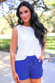 Solid Blue Everyday Shorts - Jess Lea Boutique