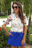 Solid Blue Skort - Jess Lea Boutique