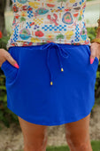 Solid Blue Skort - Jess Lea Boutique