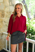 Solid Charcoal Skort - Jess Lea Boutique