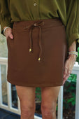 Solid Chocolate Skort - Jess Lea Boutique