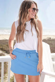 Solid Dusty Blue Skort - Jess Lea Boutique