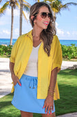 Solid Dusty Blue Skort - Jess Lea Boutique