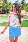 Solid Dusty Blue Skort - Jess Lea Boutique