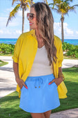 Solid Dusty Blue Skort - Jess Lea Boutique