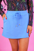Solid Dusty Blue Skort - Jess Lea Boutique