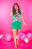 Solid Green Skort - Jess Lea Boutique
