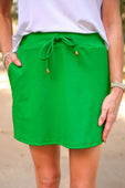 Solid Green Skort - Jess Lea Boutique