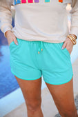 PREORDER-Solid Mint Everyday Shorts - Jess Lea Boutique
