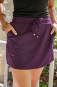 Solid Mulberry Skort - Jess Lea Boutique