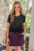 Solid Mulberry Skort - Jess Lea Boutique