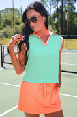 Solid Neon Coral Skort - Jess Lea Boutique