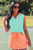 Solid Neon Coral Skort - Jess Lea Boutique