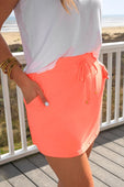 Solid Neon Coral Skort - Jess Lea Boutique