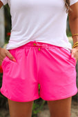 Solid Neon Pink Everyday Shorts - Jess Lea Boutique