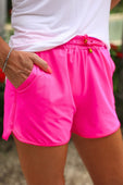 Solid Neon Pink Everyday Shorts - Jess Lea Boutique