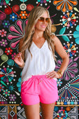 PREORDER-Solid Neon Pink Everyday Shorts - Jess Lea Boutique