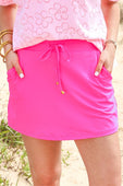 Solid Neon Pink Skort - Jess Lea Boutique