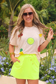 Solid Neon Yellow Skort - Jess Lea Boutique