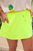 Solid Neon Yellow Skort - Jess Lea Boutique