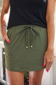Solid Olive Skort - Jess Lea Boutique