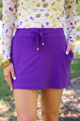Solid Primary Purple Skort - Jess Lea Boutique