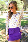 Solid Primary Purple Skort - Jess Lea Boutique