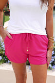 Solid Raspberry Everyday Shorts - Jess Lea Boutique