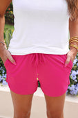 Solid Raspberry Everyday Shorts - Jess Lea Boutique