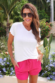 Solid Raspberry Everyday Shorts - Jess Lea Boutique