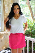 Solid Raspberry Skort - Jess Lea Boutique