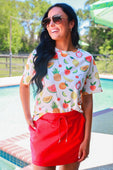 Solid Red Skort - Jess Lea Boutique