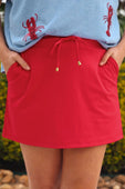 Solid Red Skort - Jess Lea Boutique