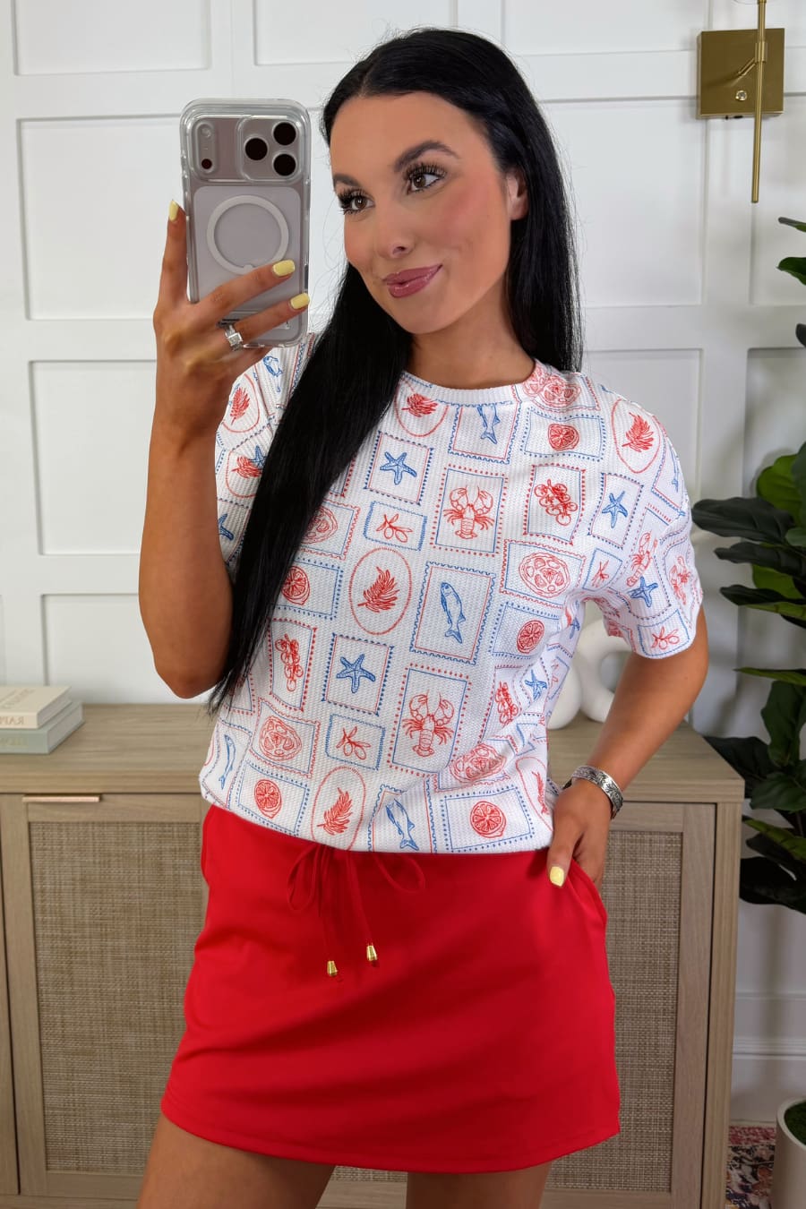 Solid Red Skort - Jess Lea Boutique