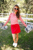 Solid Red Skort - Jess Lea Boutique
