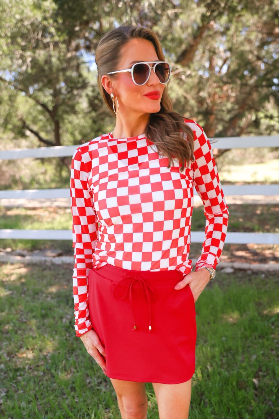 Solid Red Skort - Jess Lea Boutique