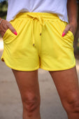 Solid Sunflower Yellow Everyday Shorts - Jess Lea Boutique