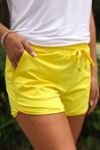 Solid Sunflower Yellow Everyday Shorts - Jess Lea Boutique