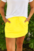 Solid Sunflower Yellow Skort - Jess Lea Boutique