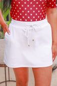 Solid White Skort - Jess Lea Boutique
