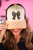 Spooky Sweet Checkered Bow Hat - Jess Lea Boutique
